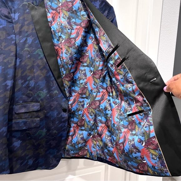 Paisley & Gray Men’s Slim Fit Geometric Lined Jacket Blazer Sport Coat Size 38R - Picture 10 of 16